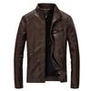 A New Men's PU Leather Jacket Spring and Autumn Men's Jacket Washed Thin Motorcycle Leather Jacket