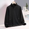 Polar Fleece Stand Up Collar Jacket for Men's Outdoor Leisure with Thick Fleece and Warm Jacket, Fashionable and Versatile Top