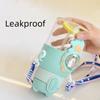 600ML Large Capacity Water Bottles for Children with Straw Cute Cartoon Student School Outdoor Travel Leak Proof Water Bottles