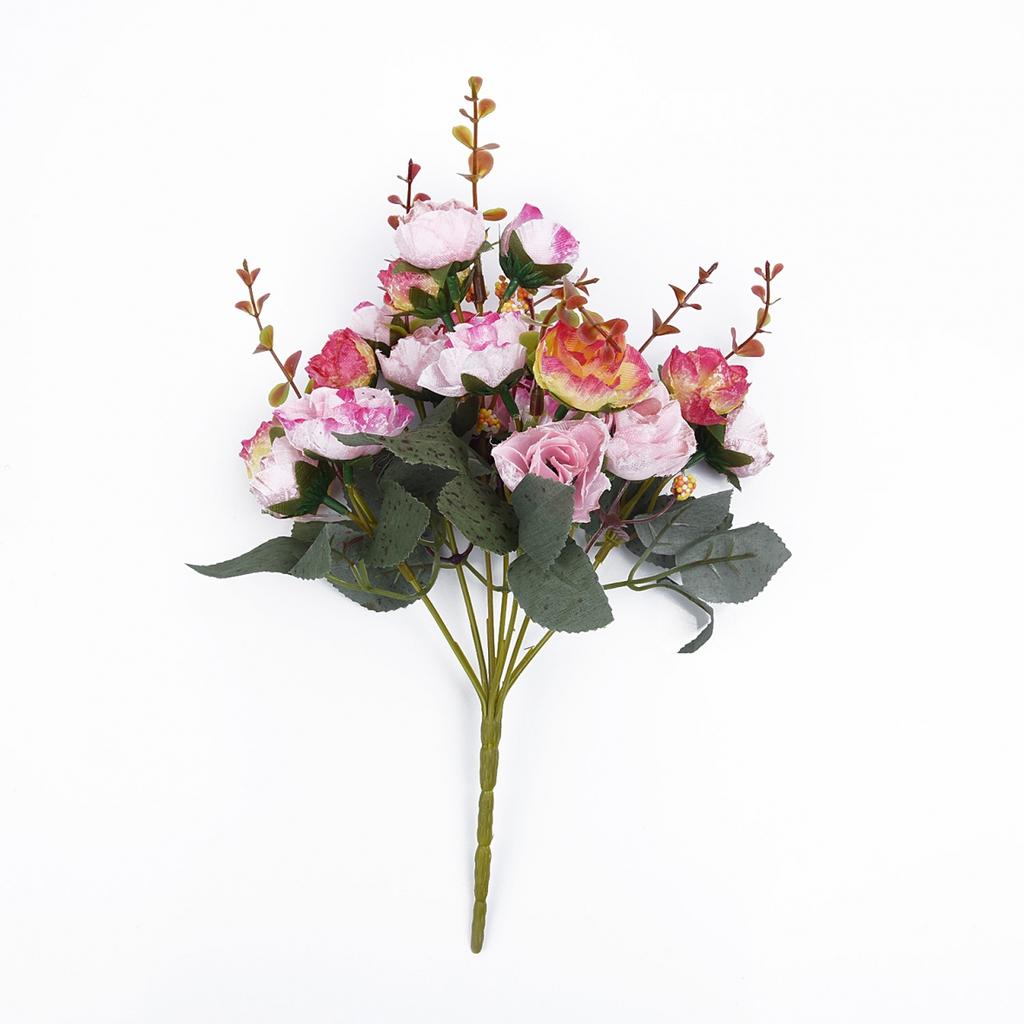 21 голова 1 букет искусственный цветок розы лист лаконичный домашний свадебный декор