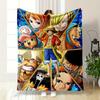 Плед с персонажами аниме One Piece Плед для спальни Плед для гостиной Дивана обеденный перерыв Мягкий Уютный плед для друга Фестиваль Подарок