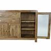 Buffet bas - Naturel - Acacia - 150 x 40 x 81 cm - 4 portes - 2 tiroirs