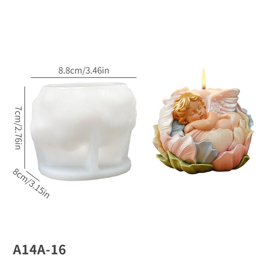 Формы для свечей Силиконовые Многоразовые Материалы для рукоделия Ангел Малыш Формы из эпоксидной смолы Для глины Гипса Литья смолы Мыла Воска Шоколада