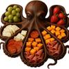 Desktop Ornament Decoration Octopus Charcuterie PlatterOctopus Cooked Food Platter