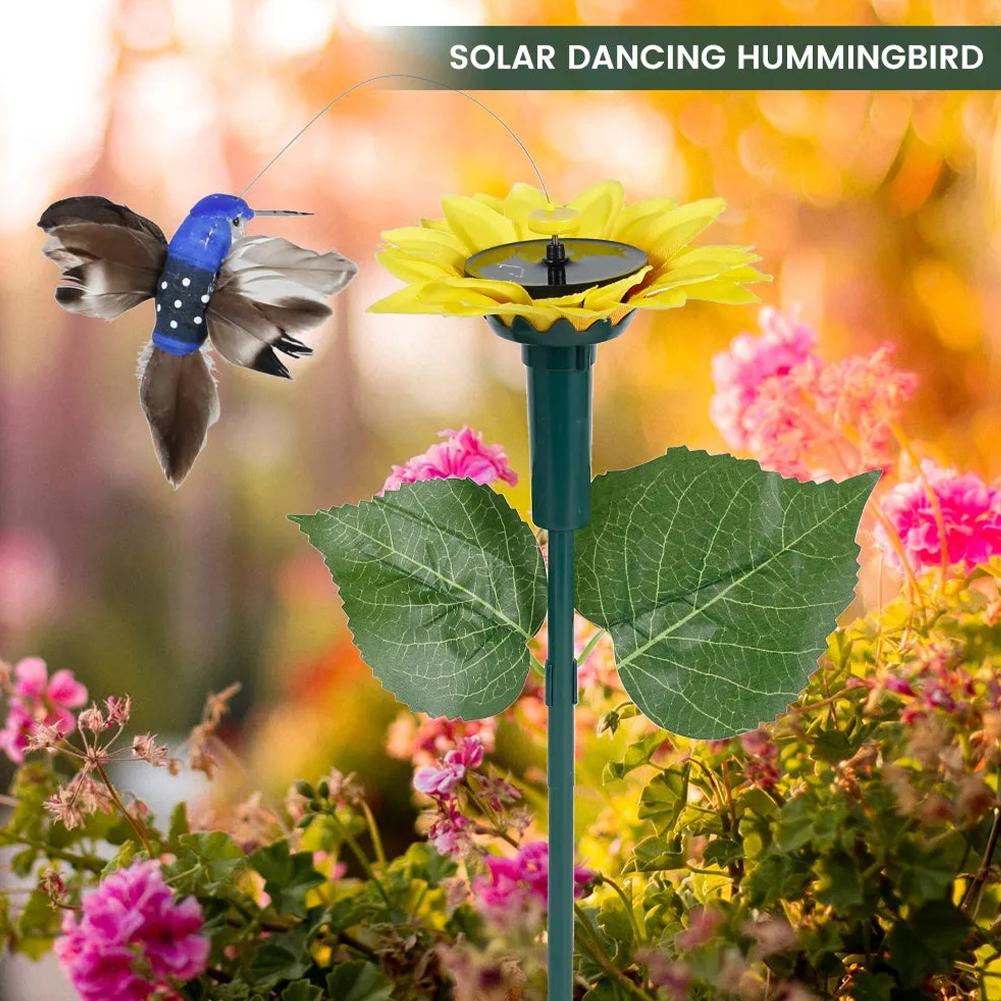 Solar Powered Dancing Fluttering Butterflies Garden Decoration Flying Humming Bird Garden Yard Outdoor Home Decoration Lawn