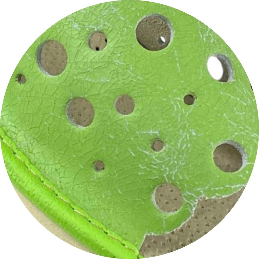 LIMITED EDITION - Women's leather slippers in light green color 42