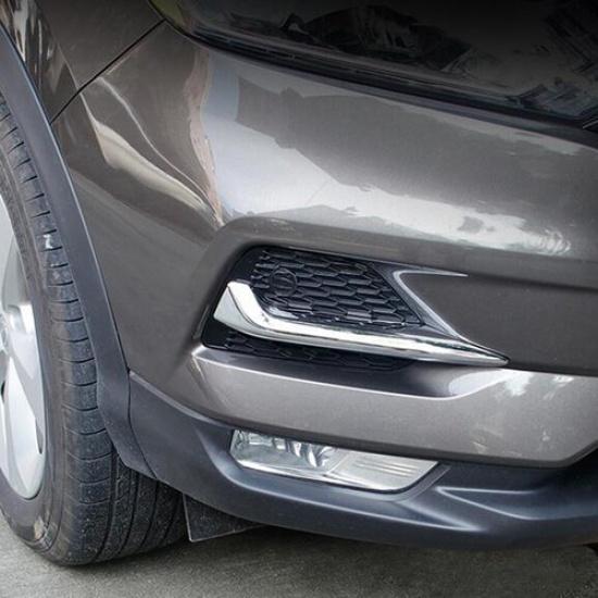 For Nissan qashqai 2019 2020 ABS Chrome Front Fog Light Lamp Cover Trim Sticker
