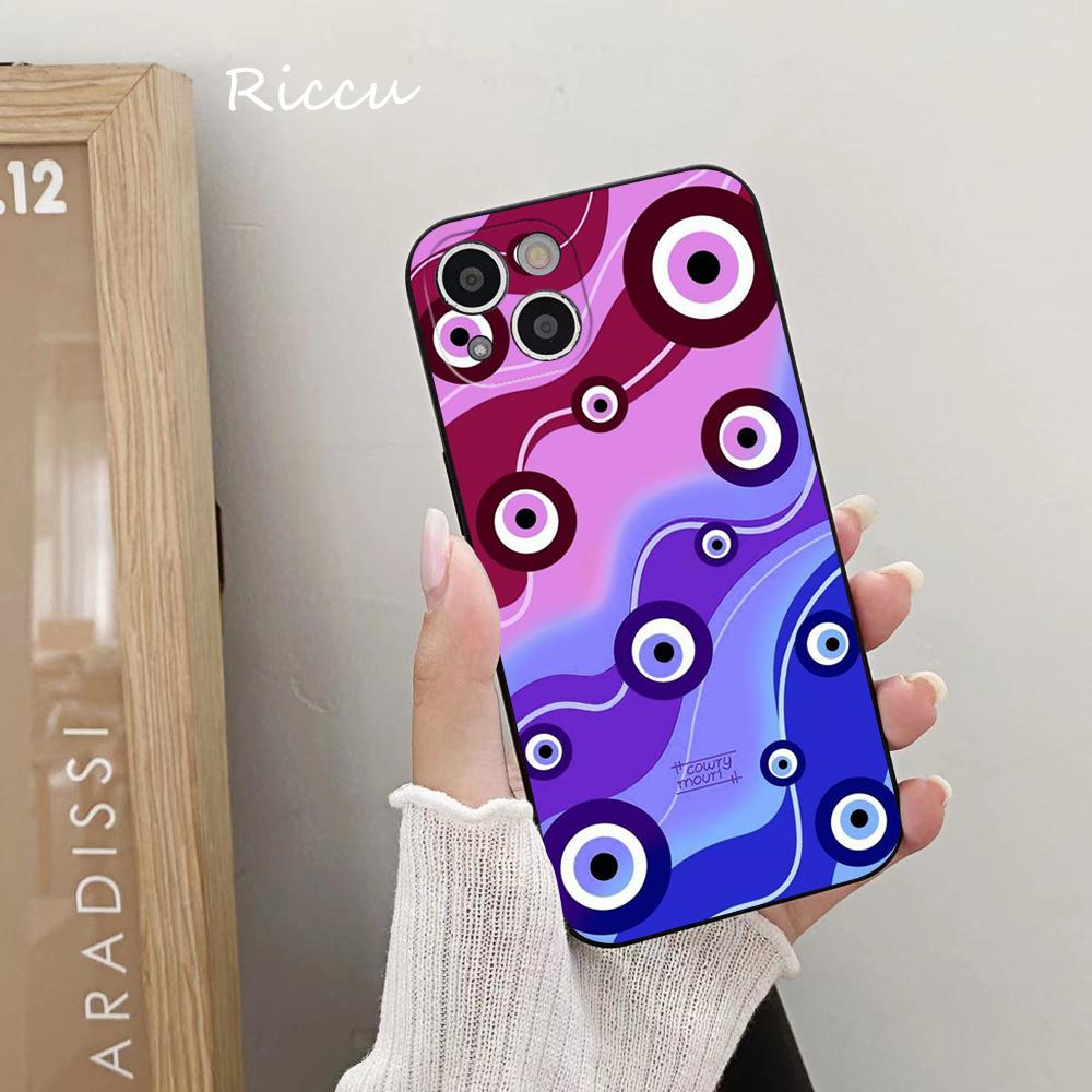 Мягкие чехлы для телефонов iPhone Blue Nazar Boncuğu «Сглаз» 14 11 12 Pro 8 7 14 Plus X Pro 14 MAX 13 MINI XR XS 14 pro
