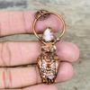 Ethiopian Opal Pendant Electroformed Copper Pendant Handmade Jewelry Gemstone Pendant Owl Design Pendant Electroformed Jewelry Gifts for Him