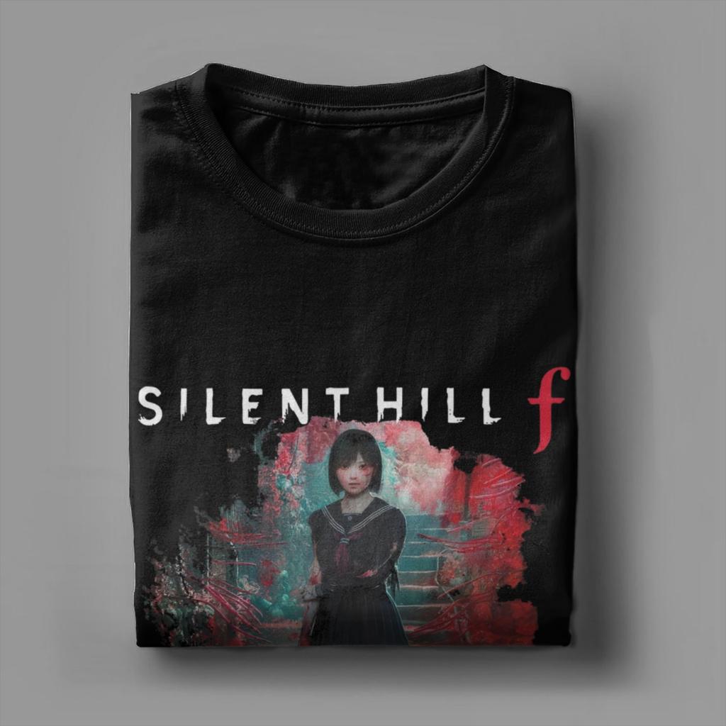 Silent Hill F Хоррор Игра 2025 Мерч Мужские Женские Футболки Чистый Хлопок Футболка С Графическим Принтом Любитель Игр Футболка Одежда