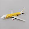 Масштаб 16 см Модель самолета Металлическая литая Тайский желтый А320 Реплика самолета Авиация Офис Миниатюрные Художественные украшения для дома
