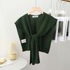 Korean Summer Air Conditioning Fake Collar Neck Guard Scarf Female Knit Thin Autumn Knotted Cape Sunscreen Shawl For Women
