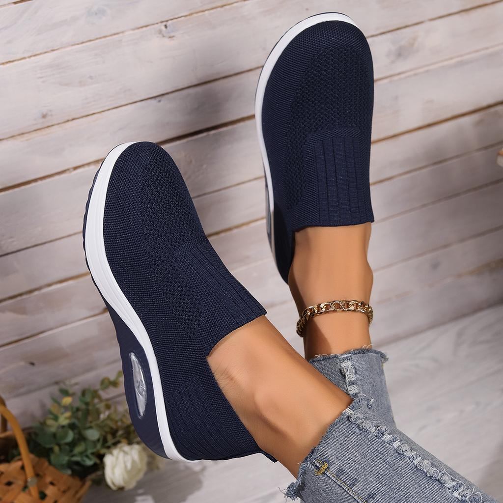 Women Mesh Breathable Loafers Sneakers Solid Color Front Summer Walking Casual Shoes Size 36-43
