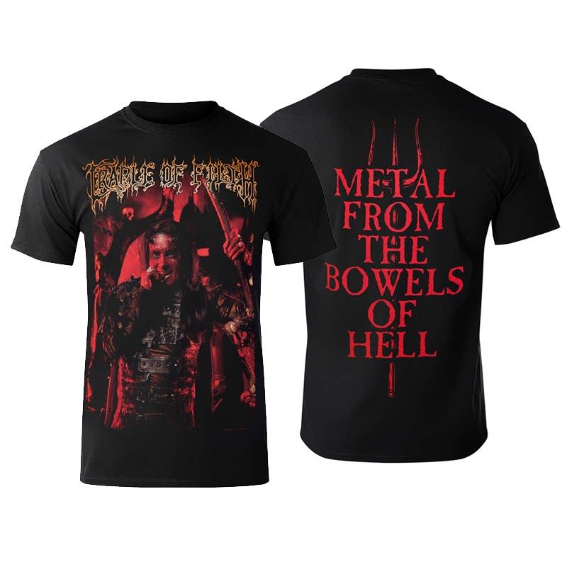 Summer Cradle of Filth Bands Extreme Gothic Black Metal Rock Dark American Shortsleeved Tshirt