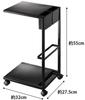 Yamazaki Jitsugyo 7156 Side Table Wagon Черный Приблизительно. Ш27,5 x Г32 x В55 см Башня с роликами Подставка для журналов Кейс для аксессуаров