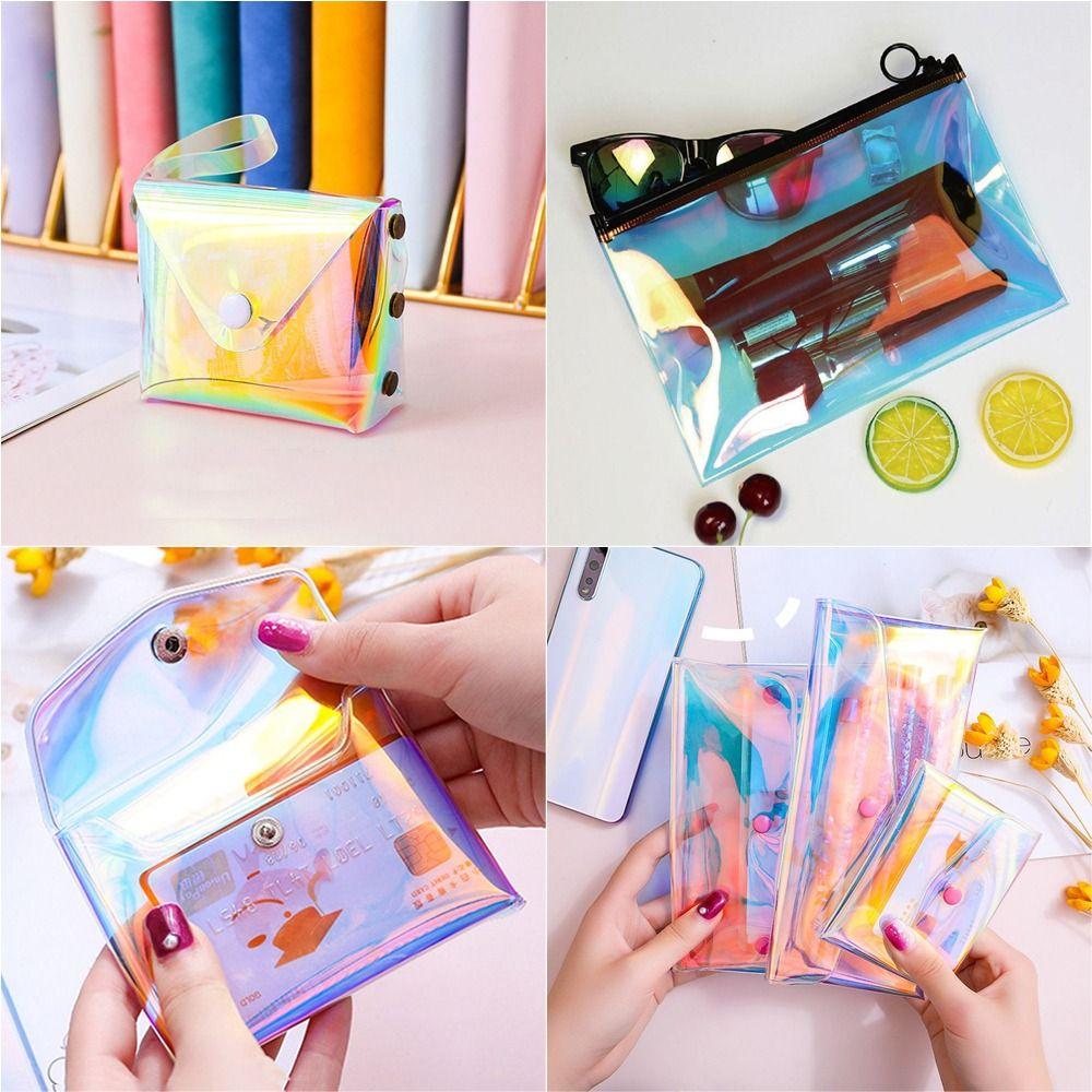 Purse Wallets Waterproof Small Coin Purse Makeup Lipstick Bag Korean Storage Bag Laser Cosmetic Bag