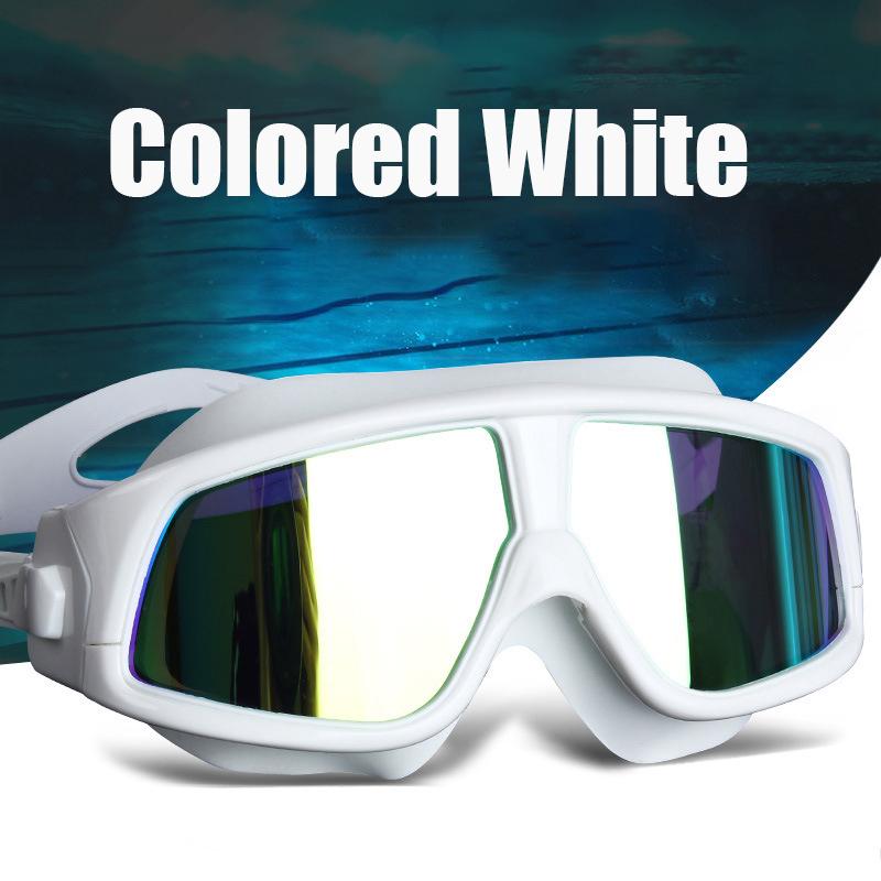 Очки для плавания для взрослых, 0-600 градусов, для близорукости, для мужчин и женщин, водонепроницаемые, противотуманные, в большой оправе, очки для плавания, оптические очки для плавания, дайвинга, мм365
