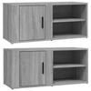 819449 vidaXL Meubles TV 2 pcs Sonoma gris 80x31,5x36 cm Bois d'ingénierie