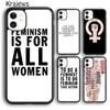 Силиконовый чехол для телефона Krajews Feminist Quotes Girl Power для iPhone 14 5 6s 7 8 plus X XR XS 11 12 13 pro max Samsung S21 S22ultra