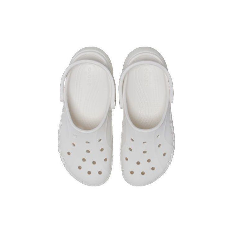 Crocs Baya Платформа Клог EVA Нескользящие Износостойкие Облачные Туфли Женские клоги Белые 208186-100