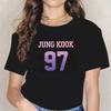Футболка Bangtan World Tour 2026 Унисекс Большого Размера Kpop Харадзюку Футболка V Тэхён Чонгук Фанаты Милые Шуга Уличный Стиль Эстетика Харадзюку Топ для Женщин