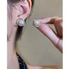 Серьги-пусеты из серебра 925 пробы с французским жемчугом - Женские, Высококачественные, Изысканные, Нишевый Дизайн, Серьги Нового Стиля