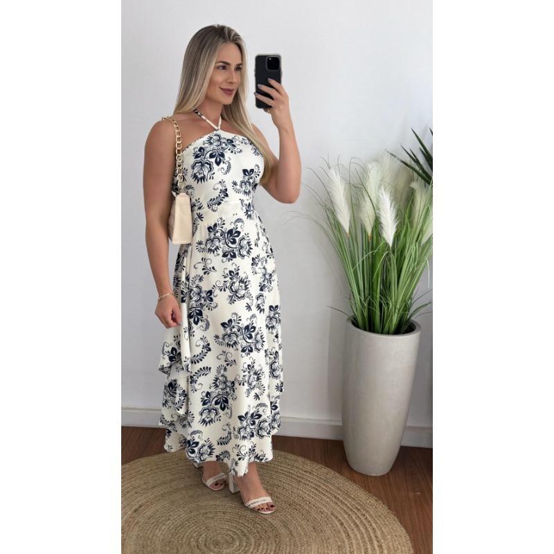 VEZFAA Женская мода лето весна без рукавов свисающий вырез высокая талия повседневные платья