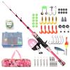 Kids Fishing Rod and Reel Combo Full Kit 1.2m1.5m Telescopic Casting Rod Pole with Spincast Reel