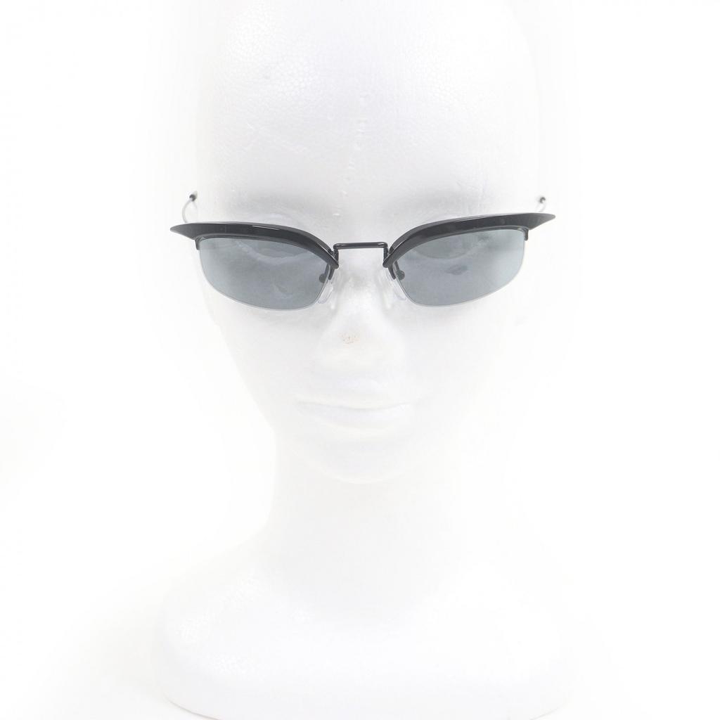 Pristine PRADA sunglasses Half Rim Eyewear Black Gray Lens mens SPR B50 Used