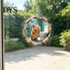 3D Реалистичные Наклейки Животных Смешная Наклейка на Стену 'Дыра Хомяка', Отклеивающаяся и Наклеивающаяся, Наклейка с Водонепроницаемым ПВХ, Художественный Эффект, Милая для Ванной Комнаты, Спальни