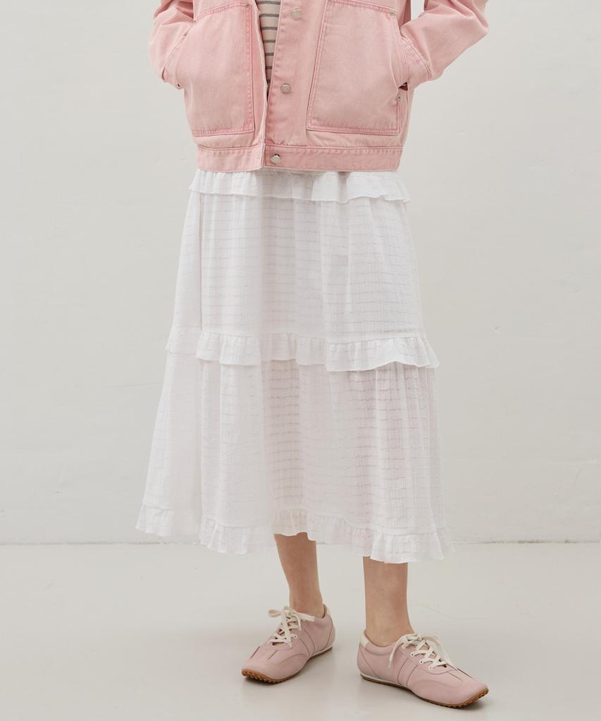 Ollibeudeollibeu Tiered Frill Long Skirt Ow6Ms3500