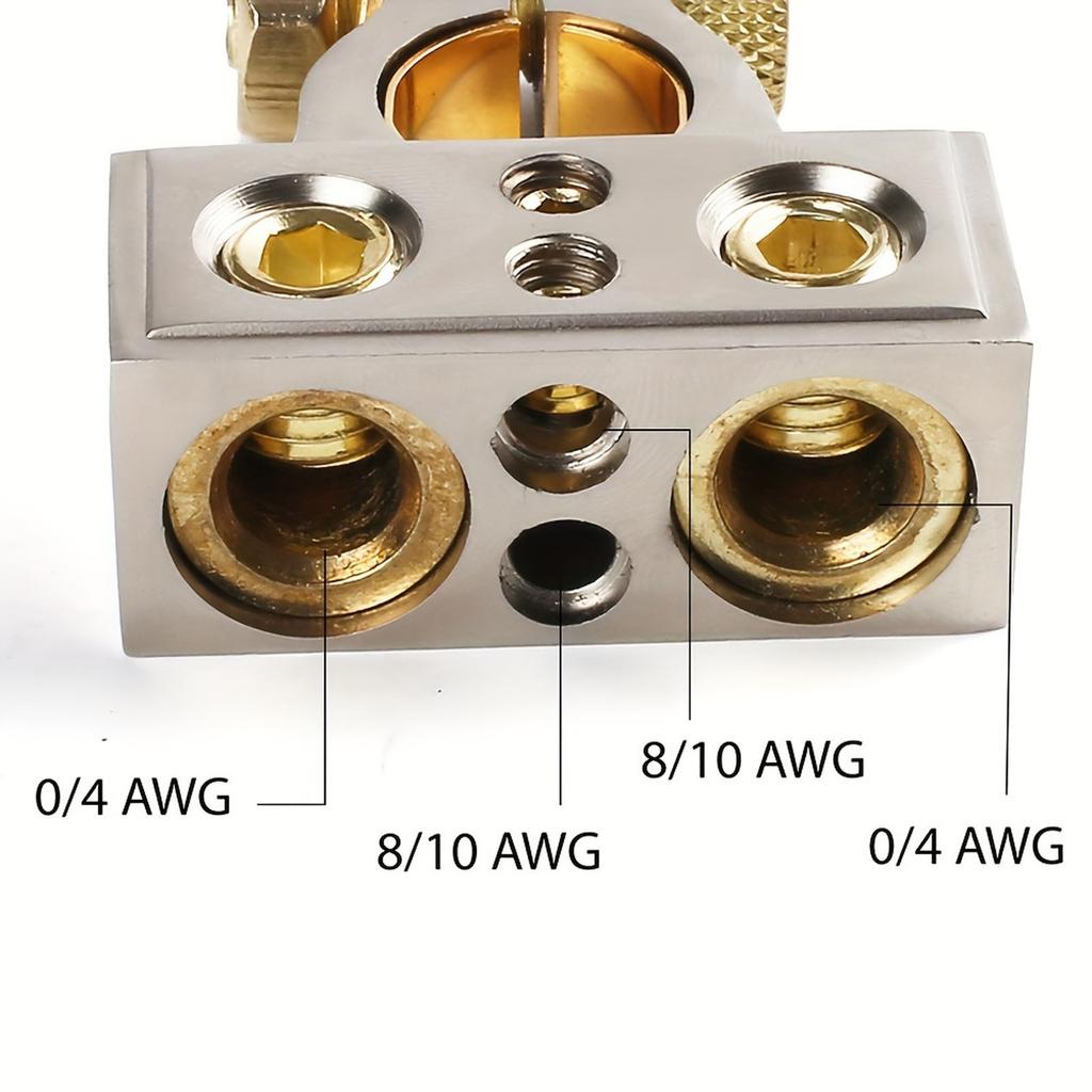 Разъемы для аккумуляторов сверхмощных автомобилей, 0/2/4/6/8/10 AWG, верхний вывод для нескольких аккумуляторов