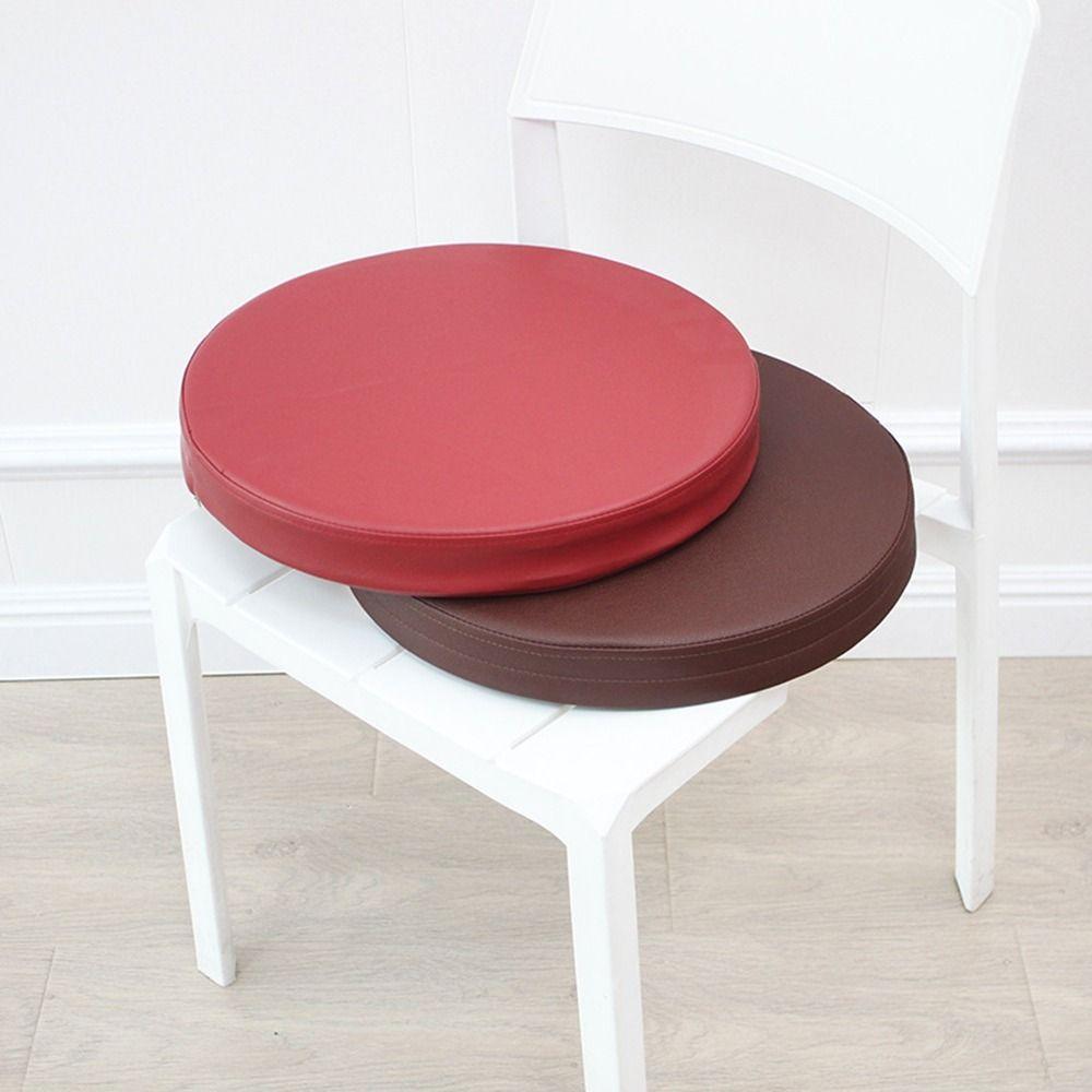 Thicken Leather Round Cushion Japanese Style Upholstered Cushion Simple Sponge Cushion  for Home