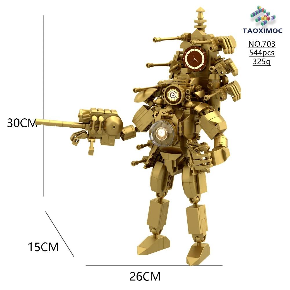 Skibidi Toilet Building Block Horror Game Speakerman Bosses Camara Titan TV Man Cartoon Doll Model Kids Halloween Birthday Gift