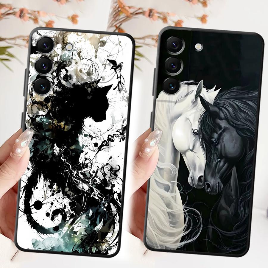Чехол для Samsung Galaxy A32 A25 A71 A24 A52 A36 A55 A41 A23 A53 A35 A26 A72 A73 A51 A22 Чехол для телефона Крутое Животное Тигр Лев Лошадь