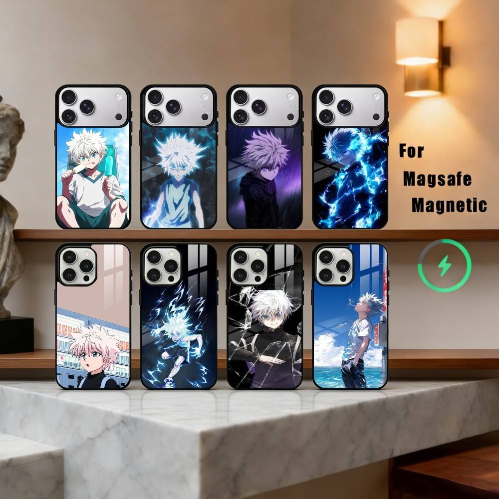 K-Killua Z-Zoldyck Hunter X Hunter Phone Case For iPhone17,16,15,14,13,12,11 Plus,Pro Max Magnetic For Magsafe Wireless Charging