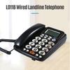 Desktop Wired Landline Telephone with Large Buttons Hands-free Calls Adjustable Screen Brightness