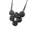 [H9116] - Designer Necklace 'Carmen' Green Pink