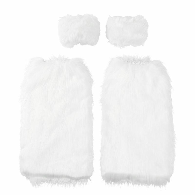 Faux Furs Cuffs Furry Wrist Bands Leg Warmers Wrist Cuffs Warmer Boot Cuffs for Women Party Cosplay Costumes Accessories