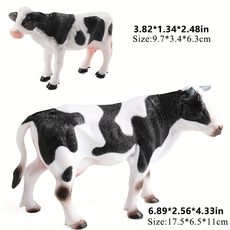 Oenux Набор из 2 больших моделей домашних животных: лошадь, корова, свинья, овца, коза, осел. Фигурки из ПВХ, образовательные, милые, детские игрушки, подарок