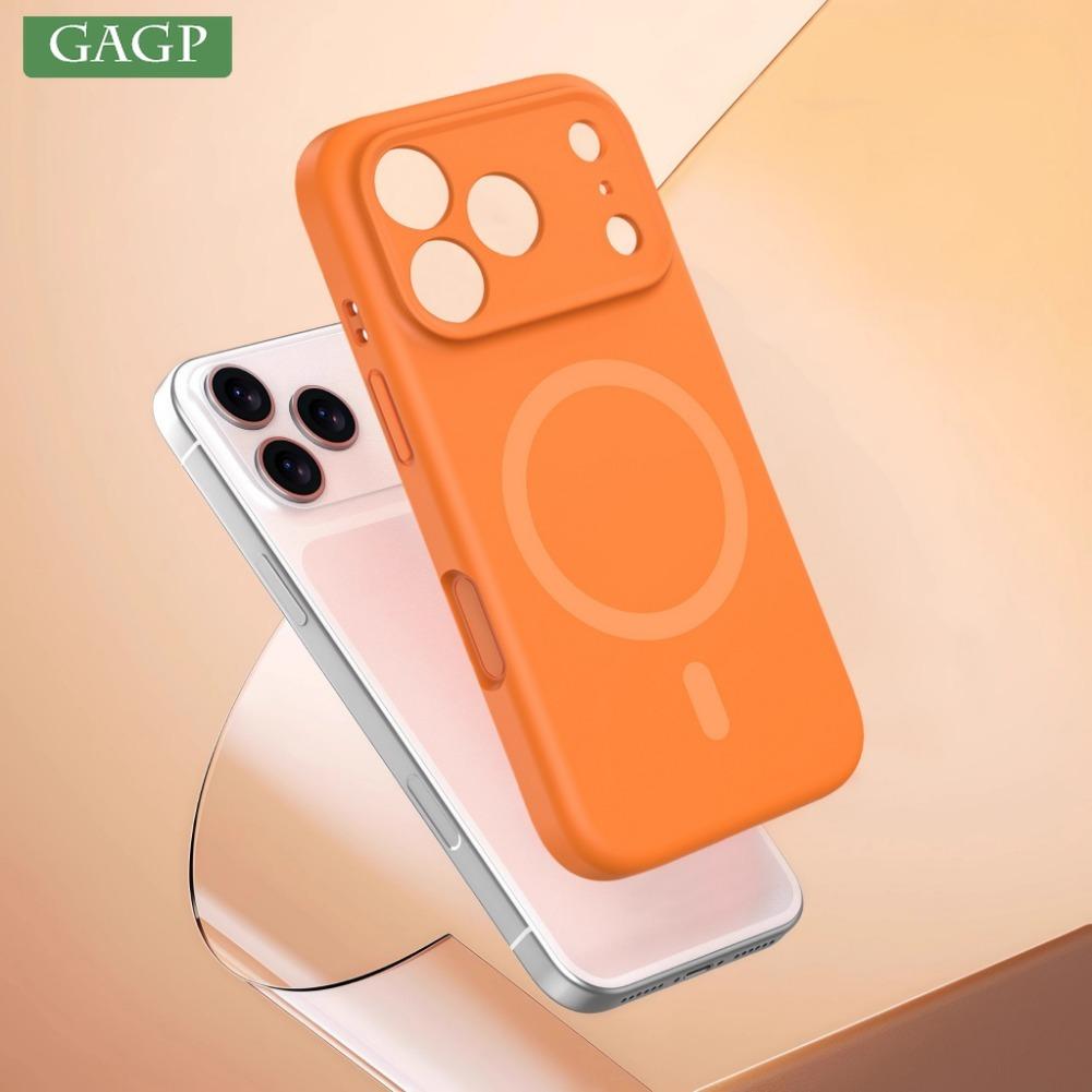 For iPhone 17 Pro Max Wireless Charging for Magsafe Case for iPhone 16 15 14 12 13 Pro Max Plus 17 Air Liquid Silicon Soft Cover