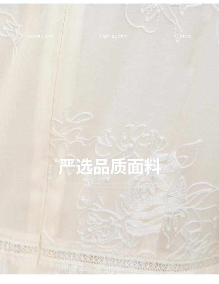 26 year new summer round neck short sleeved skirt, high-end mid length skirt, A-line skirt, fairy skirt, goddess skirt, dress