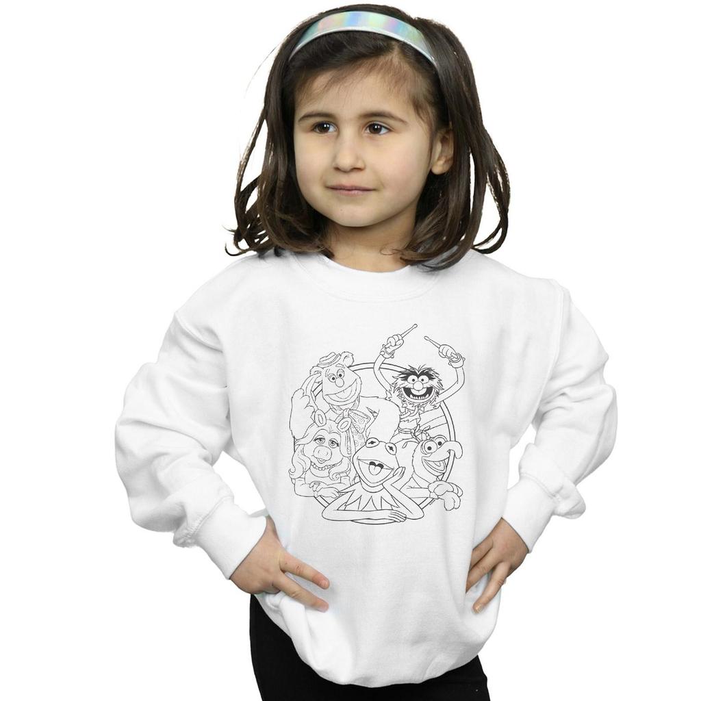 Disney Girls The Muppets Group Line Art Sweatshirt