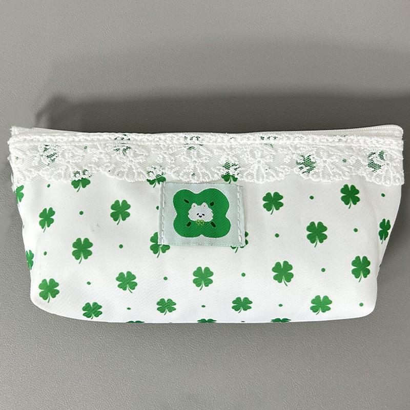 High Quality Sweet Lace Floral Design Pen Bag Large Capacity Multifunctional Stationery Bag Pencil Case Students Supplies