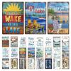 Lake House Posters Vintage Metal Tin Signs Decor Rustic Plaque Metal Plate Wall Art Decor for Living Room