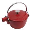 Чайник staub Cherry Kettle Pot IH совместимый круглый чайник "Round 16.5cm" 40509-904