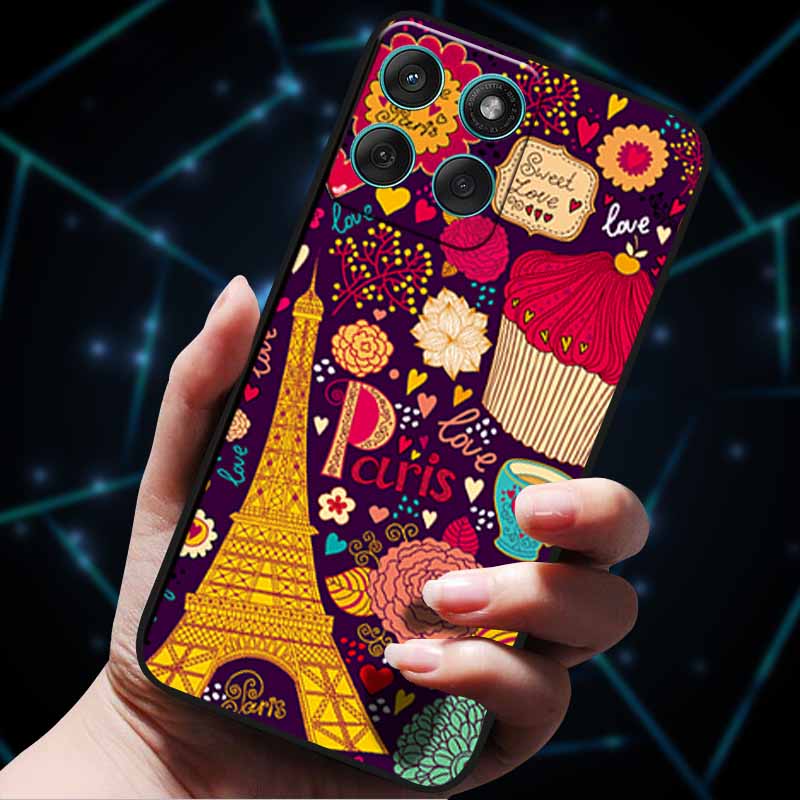For Motorola Edge 60 Fusion Case 60Stylus 3D Flowers Emboss Phone Cases for Moto Edge 60 PRO Stylus Back Soft Silicone Bumper