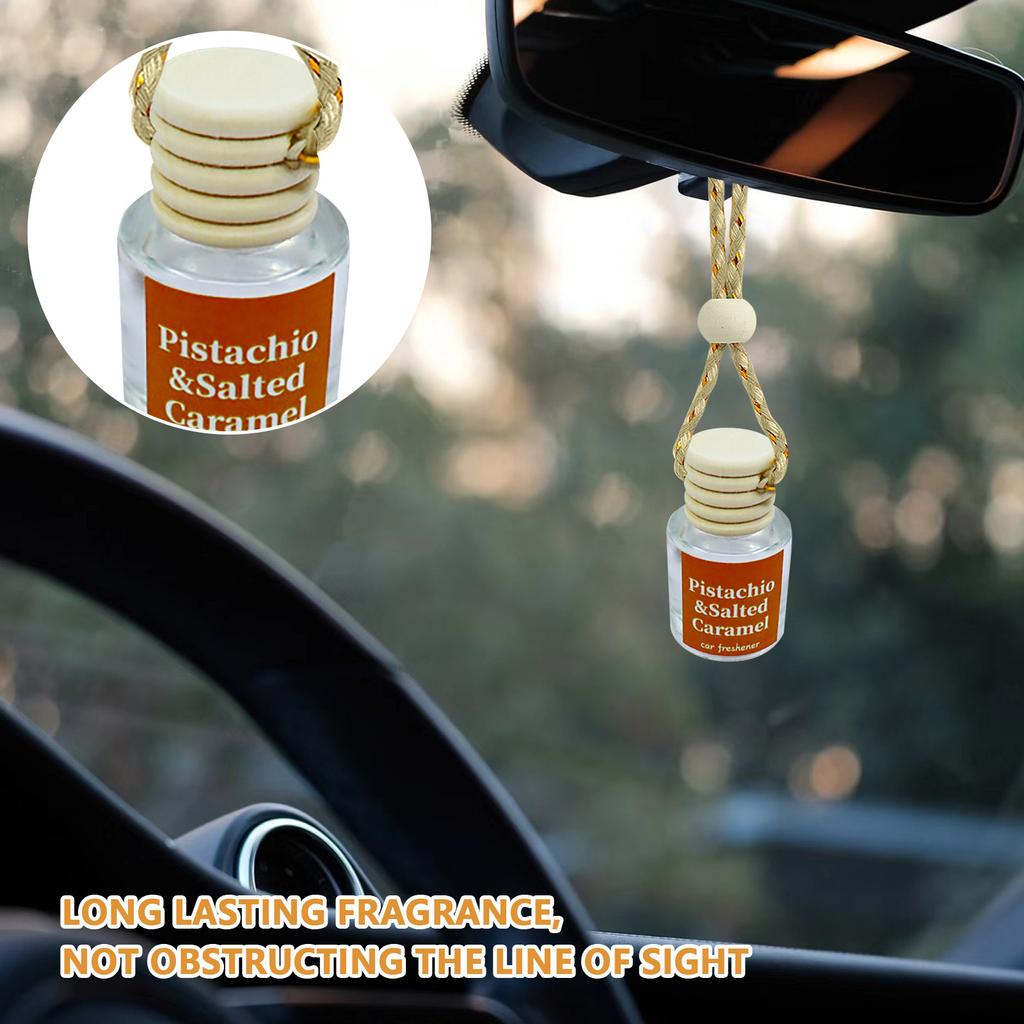 Автомобильный стеклянный флакон для ароматерапии, подвеска для парфюма с ароматерапией на зеркало заднего вида, автомобильные принадлежности, домашняя ароматерапия 8 мл