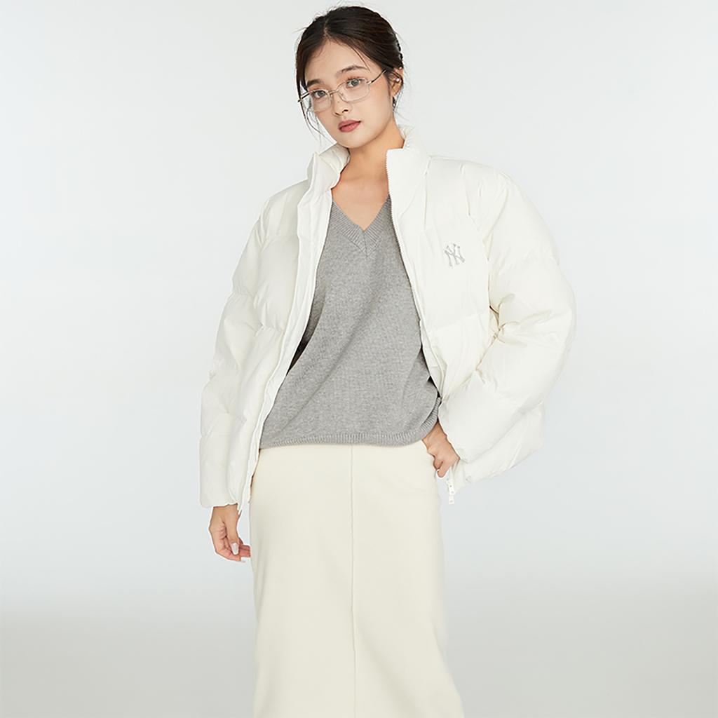 New MLB New York Yankees Down Jackets Unisex Cream 3ADJB0336-50CRS