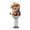 2D Swing Animal Decoration with Spring Acrylic Flat Cartoon Cat Ornament Car Dashboard